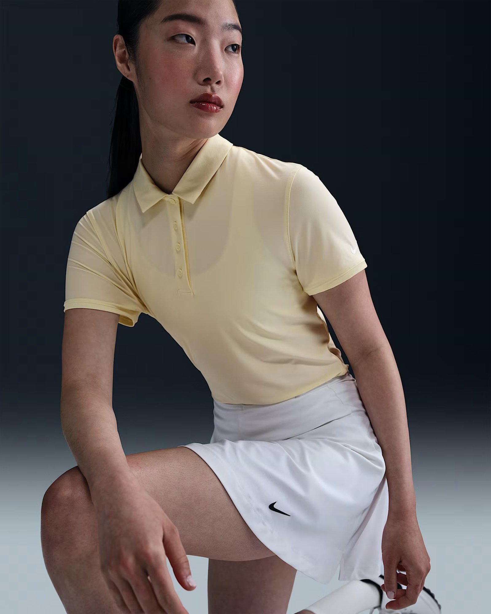 Nike Victory Dri-FIT polo de mujer de manga corta, alabaster/white