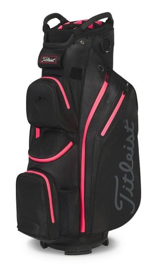Titleist 14 StaDry cart bag, negro/candy/pink