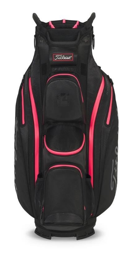 Titleist 14 StaDry cart bag, negro/candy/pink
