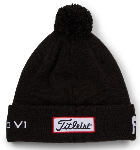 Titleist Tour Pom Pom unisex gorra de invierno, negro/blanco