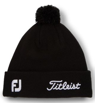 Titleist Tour Pom Pom unisex gorra de invierno, negro/blanco