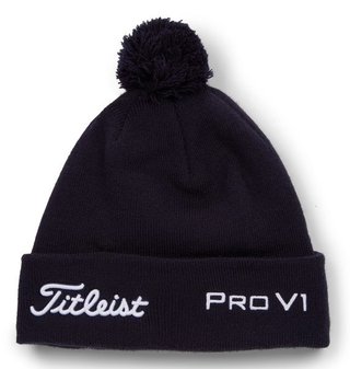 Titleist Tour Pom Pom unisex gorra de invierno, navy/white