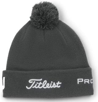 Titleist Tour Pom Pom gorro de invierno unisex, carbón/blanco
