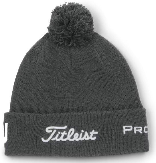 Titleist Tour Pom Pom gorro de invierno unisex, carbón/blanco