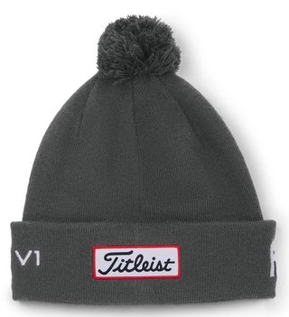 Titleist Tour Pom Pom gorro de invierno unisex, carbón/blanco