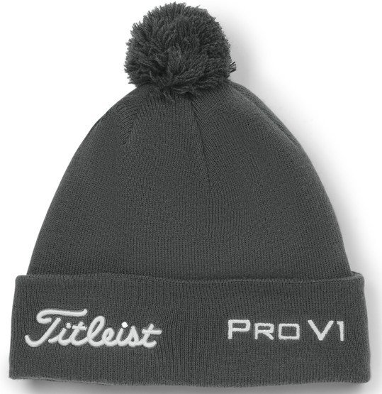 Titleist Tour Pom Pom gorro de invierno unisex, carbón/blanco