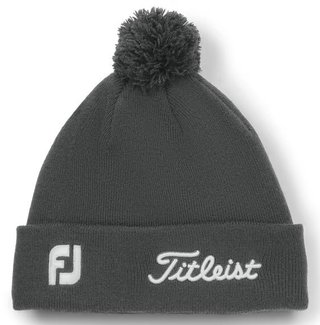 Titleist Tour Pom Pom gorro de invierno unisex, carbón/blanco