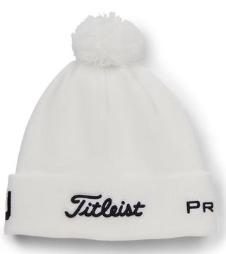 Titleist Tour Pom Pom gorro de invierno unisex, blanco/negro