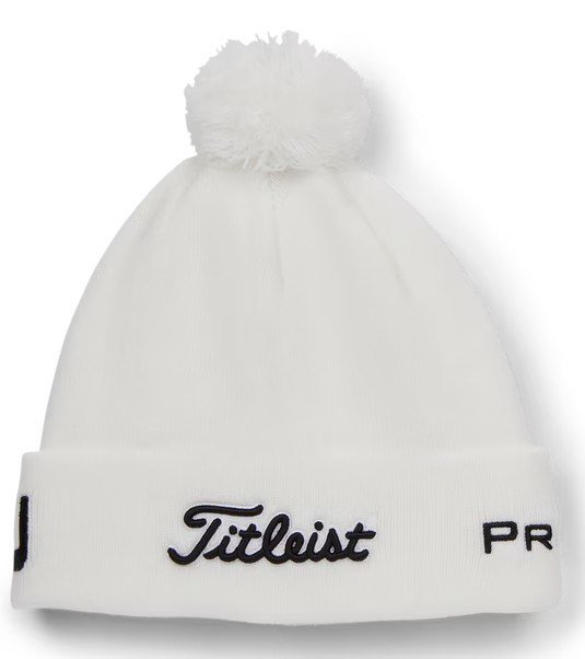Titleist Tour Pom Pom gorro de invierno unisex, blanco/negro