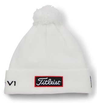 Titleist Tour Pom Pom gorro de invierno unisex, blanco/negro