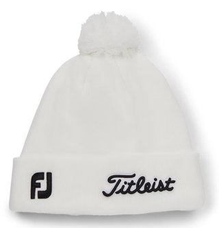 Titleist Tour Pom Pom gorro de invierno unisex, blanco/negro