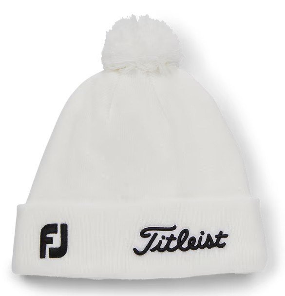 Titleist Tour Pom Pom gorro de invierno unisex, blanco/negro