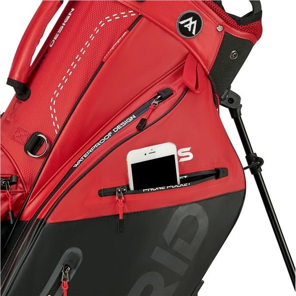 Big Max Dri Lite Hybrid Plus stand bag, rojo/negro