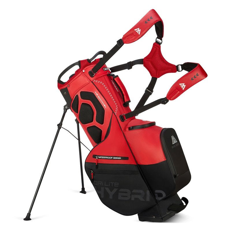 Big Max Dri Lite Hybrid Plus stand bag, rojo/negro
