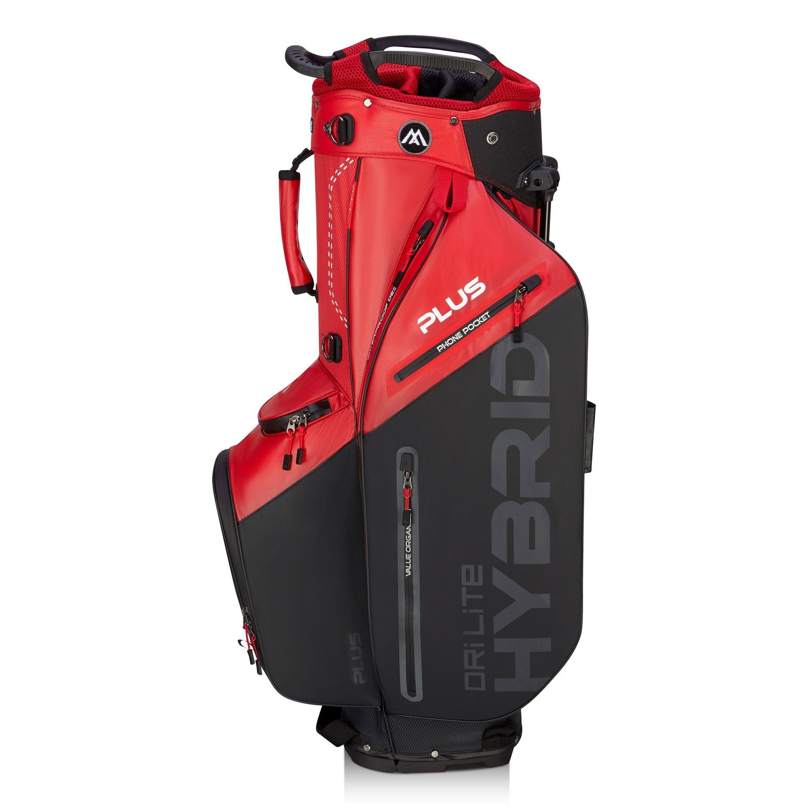 Big Max Dri Lite Hybrid Plus stand bag, rojo/negro