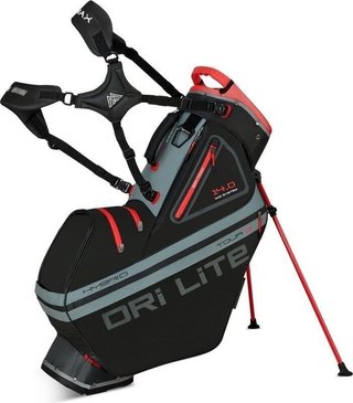Big Max Dri Lite Hybrid Tour 2 stand bag, negro/carbón/rojo