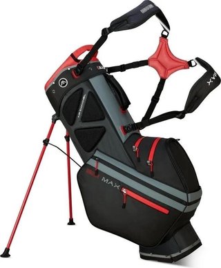 Big Max Dri Lite Hybrid Tour 2 stand bag, negro/carbón/rojo