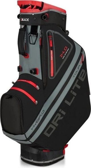 Big Max Dri Lite Hybrid Tour 2 stand bag, negro/carbón/rojo