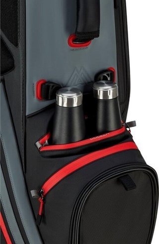 Big Max Dri Lite Hybrid Tour 2 stand bag, negro/carbón/rojo