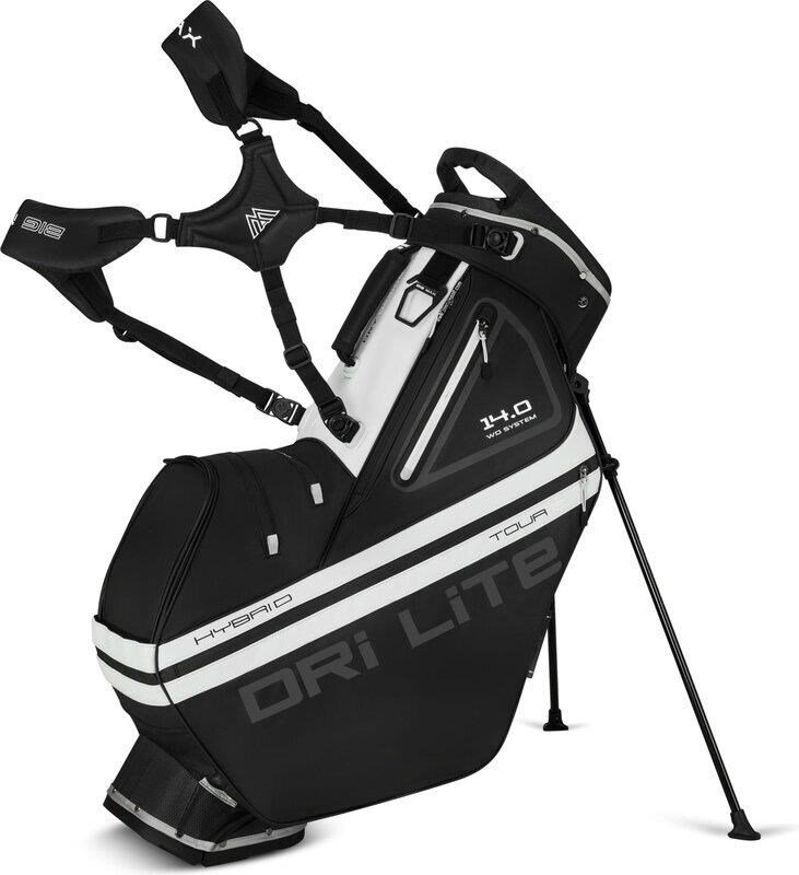 Big Max Dri Lite Hybrid Tour 2 stand bag, negro/blanco roto