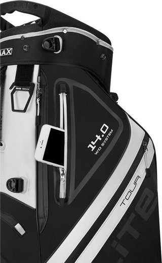Big Max Dri Lite Hybrid Tour 2 stand bag, negro/blanco roto