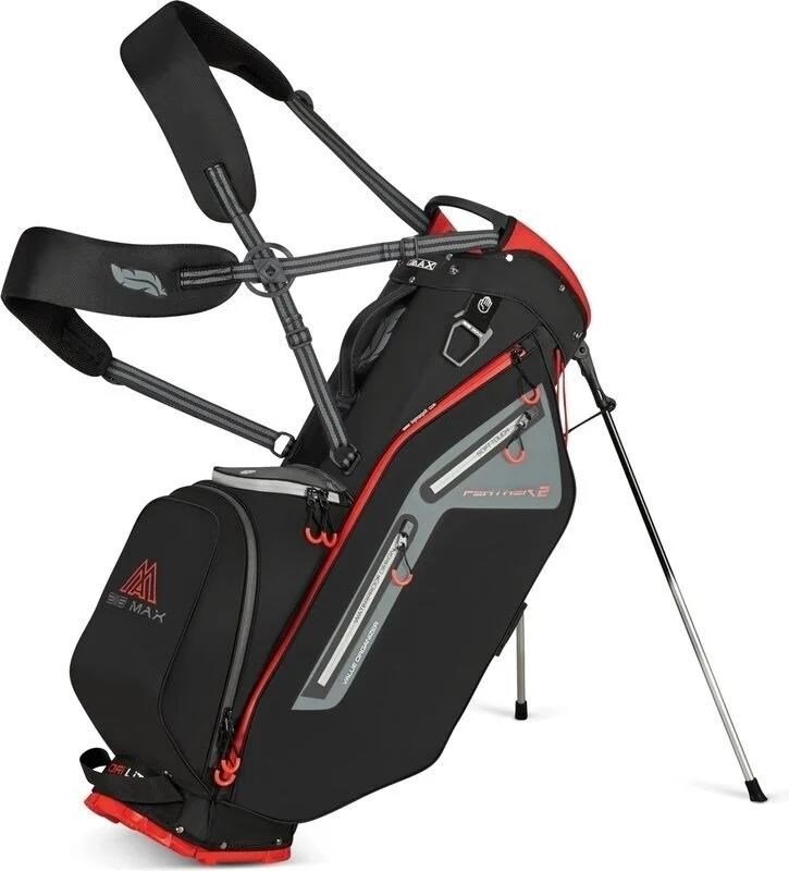 Big Max Dri Lite Feather 2 stand bag, negro/rojo
