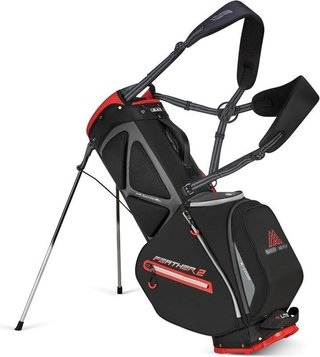 Big Max Dri Lite Feather 2 stand bag, negro/rojo