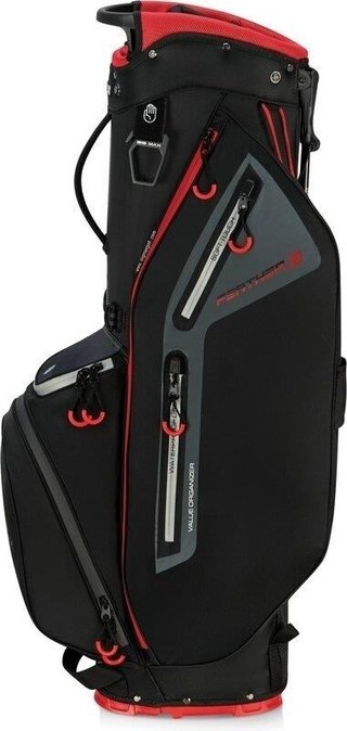 Big Max Dri Lite Feather 2 stand bag, negro/rojo