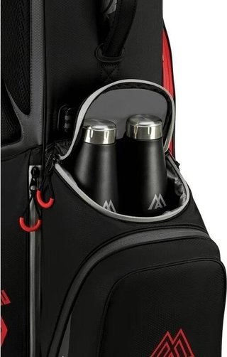 Big Max Dri Lite Feather 2 stand bag, negro/rojo