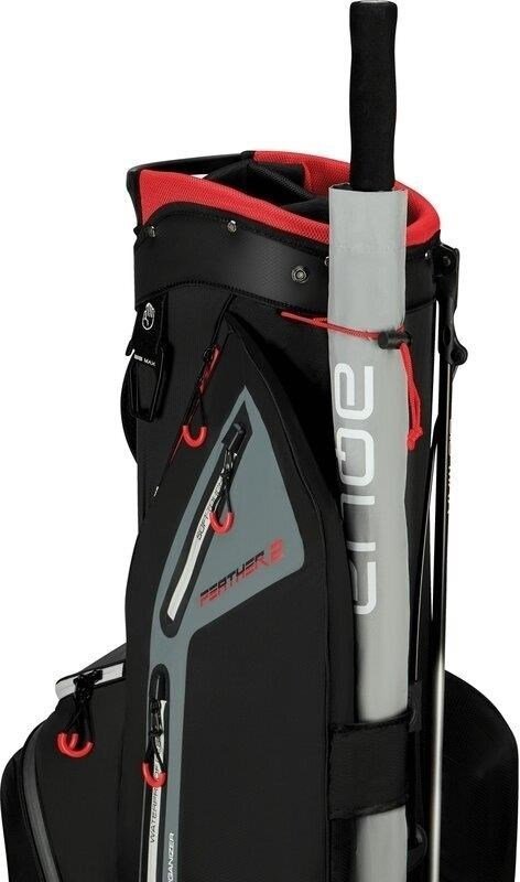 Big Max Dri Lite Feather 2 stand bag, negro/rojo