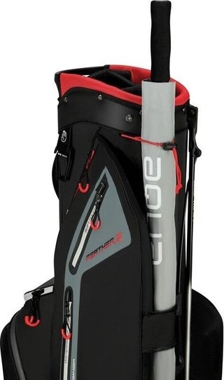 Big Max Dri Lite Feather 2 stand bag, negro/rojo