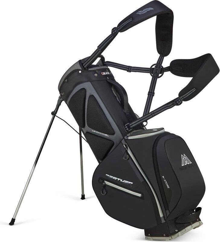 Big Max Dri Lite Feather 2 stand bag, gris/negro