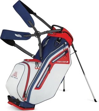 Big Max Dri Lite Feather 2 stand bag, steel blue/red/white
