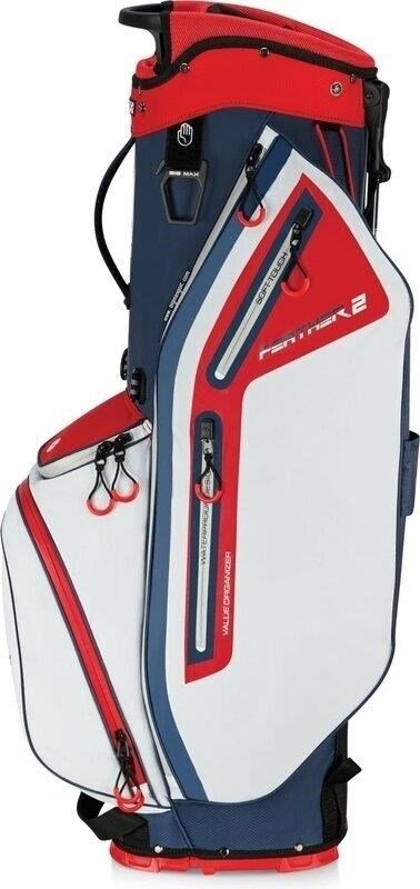 Big Max Dri Lite Feather 2 stand bag, steel blue/red/white