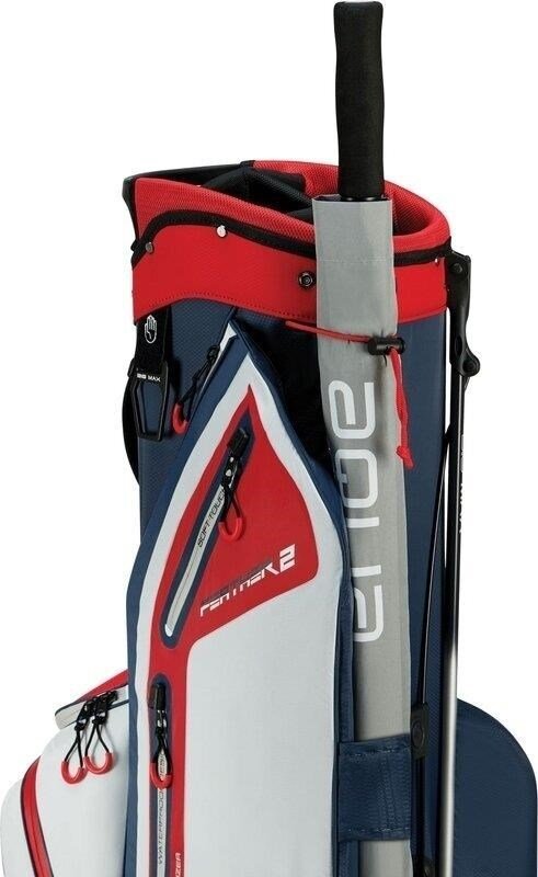 Big Max Dri Lite Feather 2 stand bag, steel blue/red/white