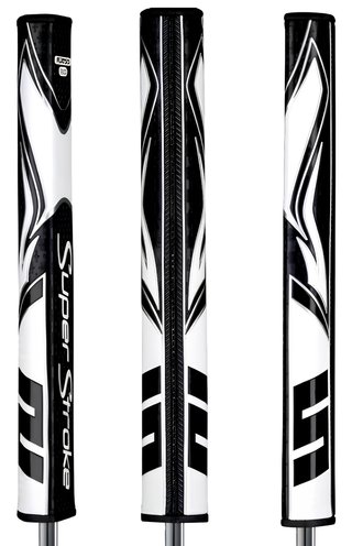 SuperStroke Zenergy Flatso 3.0 grip para putter, negro/blanco
