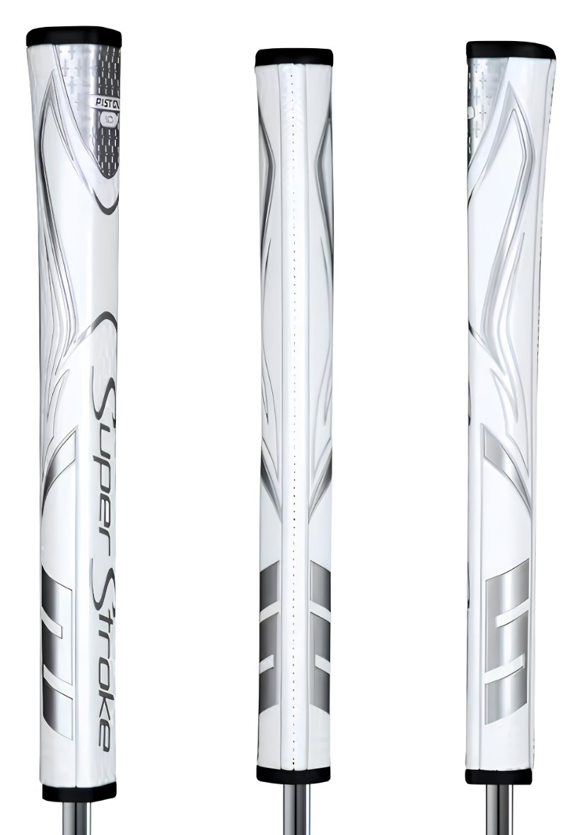 SuperStroke Zenergy Pistol GT 1.0 grip de putter, blanco/plata