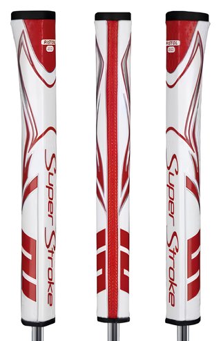 SuperStroke Zenergy Pistol GT 2.0 grip para putter, blanco/rojo