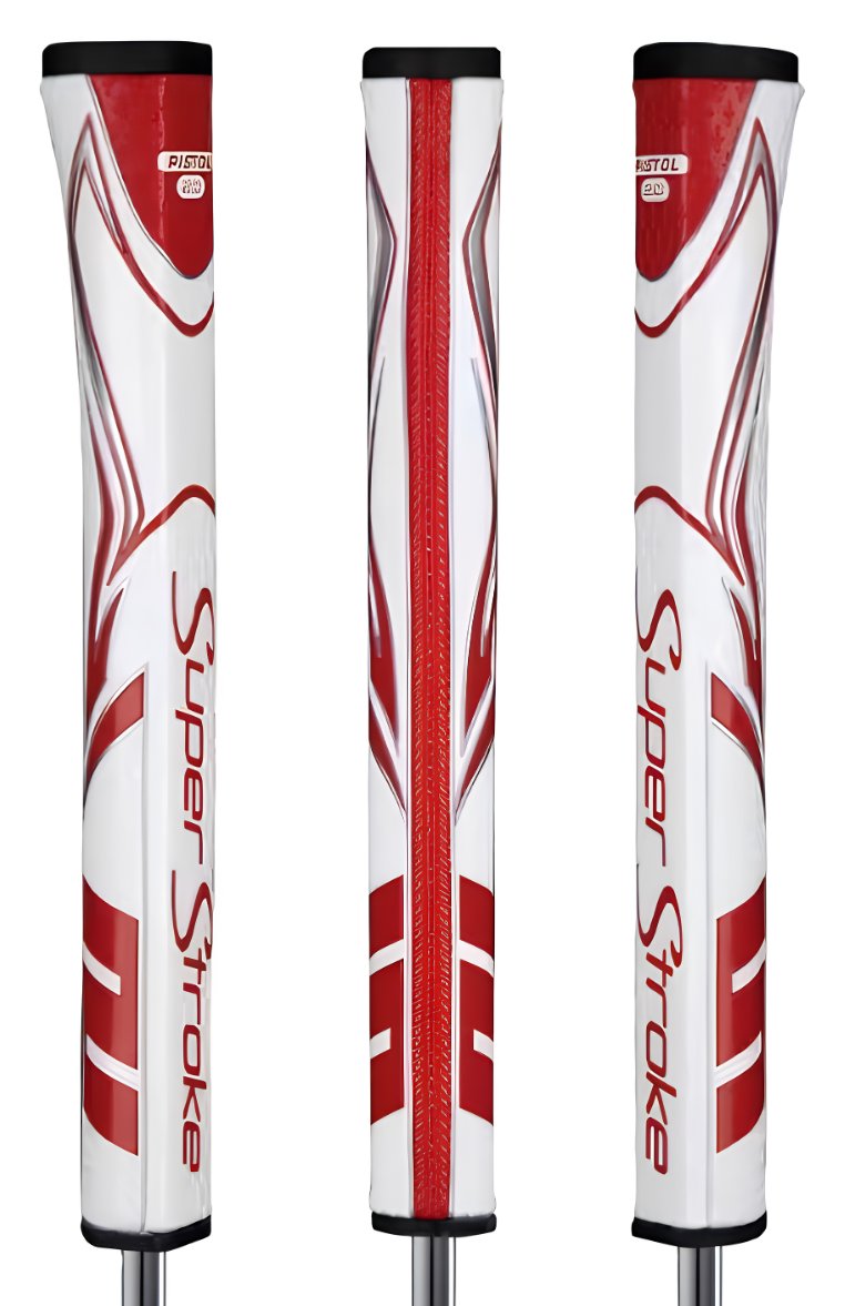 SuperStroke Zenergy Pistol GT 2.0 grip para putter, blanco/rojo
