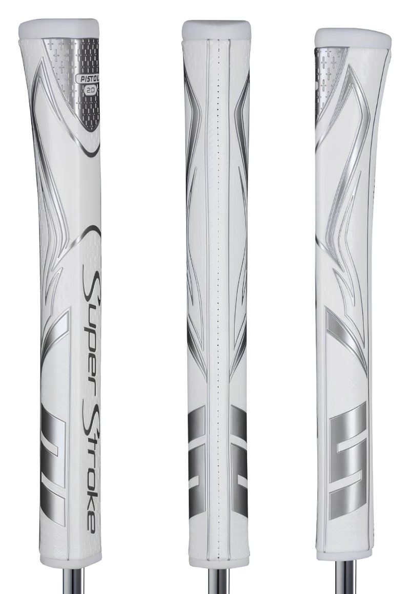 SuperStroke SuperStroke Zenergy Pistol GT 2.0 grip de putter, blanco/plata
