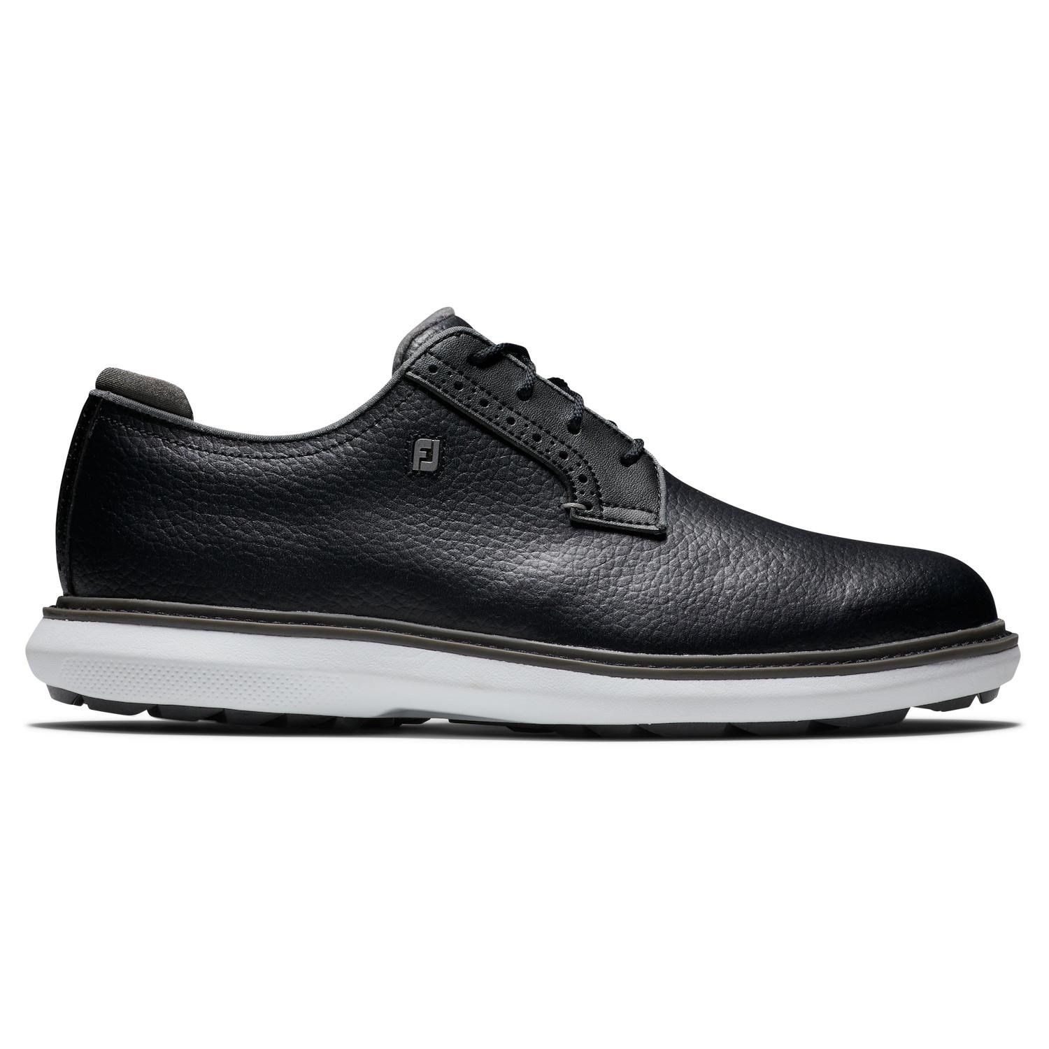 FootJoy Traditions Blucher zapatos de golf para hombre, negro/gris/blanco blucher