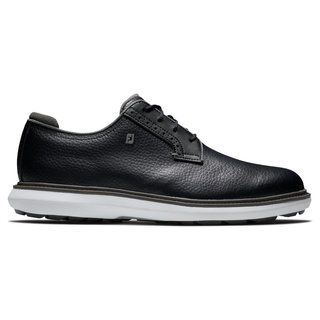 FootJoy Traditions Blucher zapatos de golf para hombre, negro/gris/blanco blucher