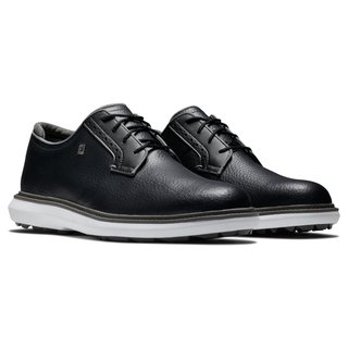 FootJoy Traditions Blucher zapatos de golf para hombre, negro/gris/blanco blucher