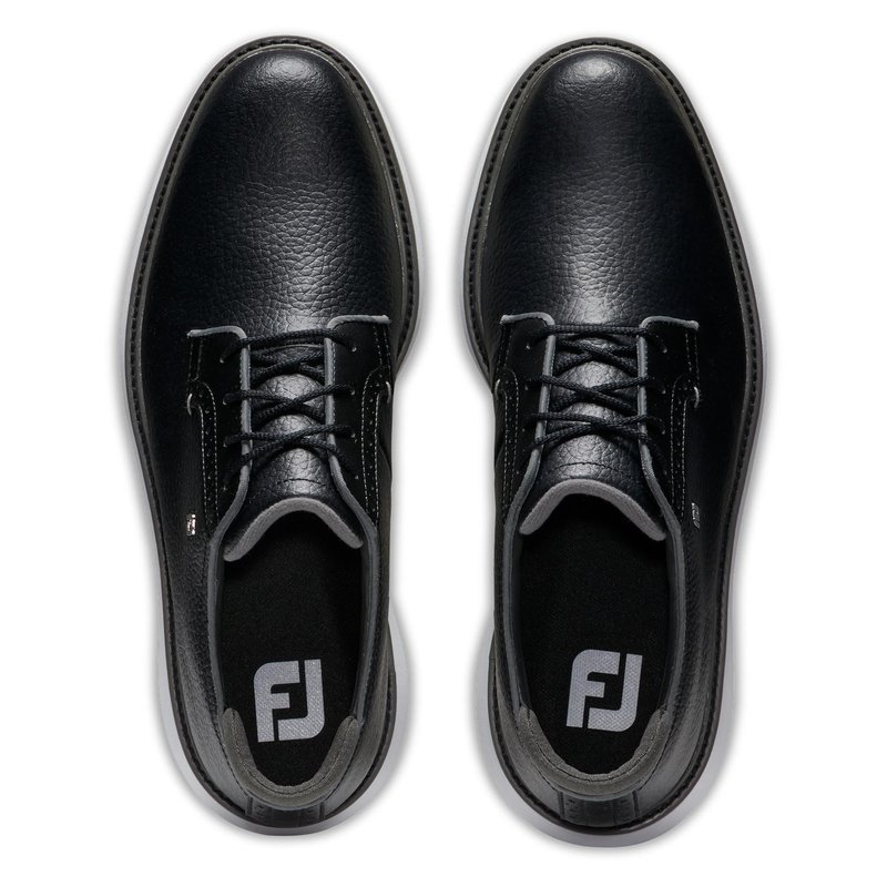 FootJoy Traditions Blucher zapatos de golf para hombre, negro/gris/blanco blucher