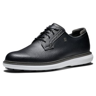 FootJoy Traditions Blucher zapatos de golf para hombre, negro/gris/blanco blucher