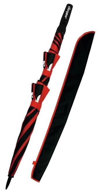 Clicgear Double Canopy paraguas de golf 68", negro/rojo