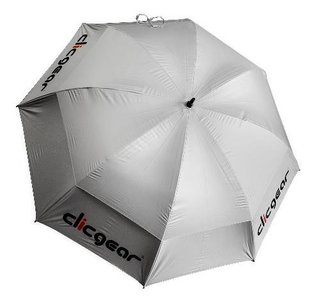 Clicgear Double Canopy paraguas de golf 68", plateado