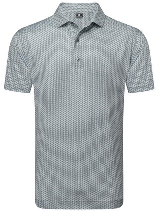 FootJoy Houndstooth Geo Lisle polo de hombre, gris