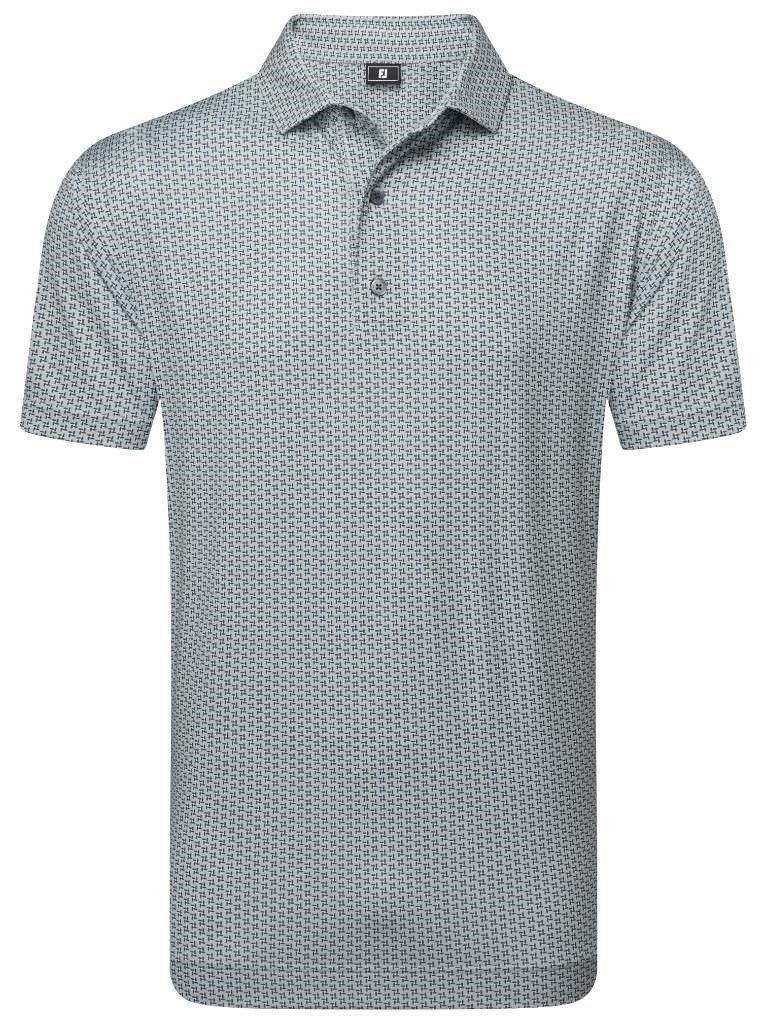 FootJoy Houndstooth Geo Lisle polo de hombre, gris