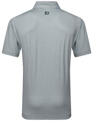 FootJoy Houndstooth Geo Lisle polo de hombre, gris